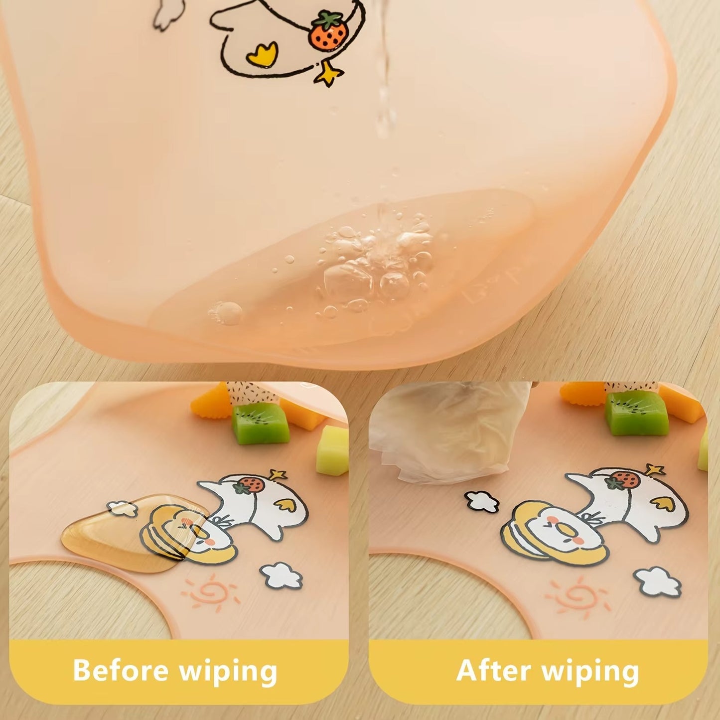 Waterproof Cartoon Baby Silicone Bib
