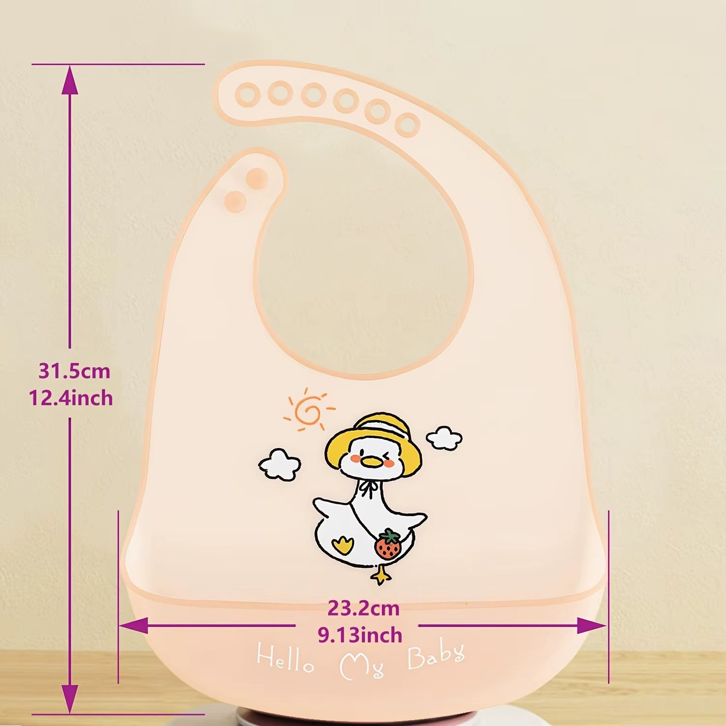 Waterproof Cartoon Baby Silicone Bib