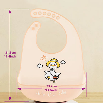 Waterproof Cartoon Baby Silicone Bib